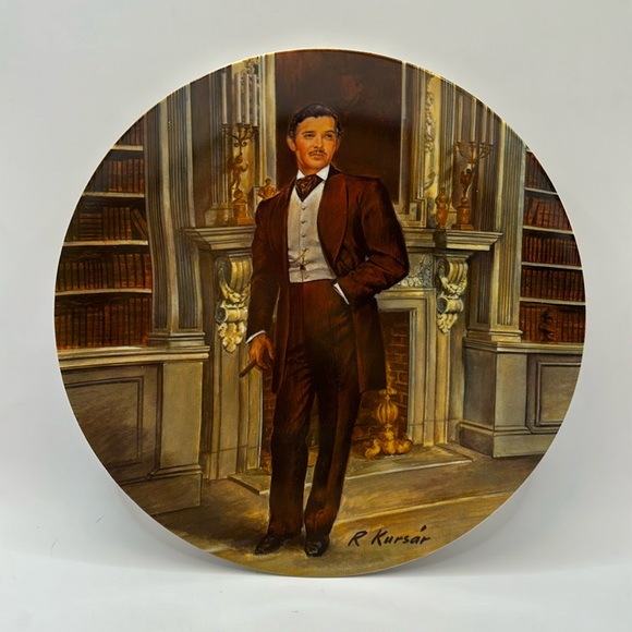 Knowles Gone With the Wind "Rhett" Butler Collectors Numbered Plate Kusar 8.5” - Picture 1 of 4
